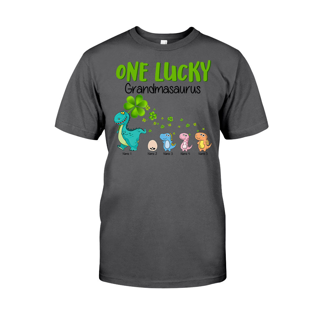 One Lucky Grandmasaurus Irish Grandma - Personalized Patrick's Day T-shirt and Hoodie
