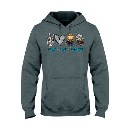 Peace Love Thunder - T-shirt and Hoodie