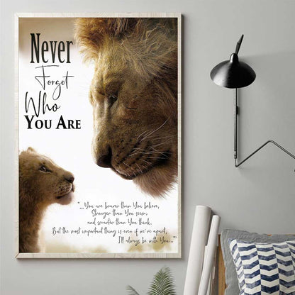 Never Forget Who You Are, My Lion Son - Family Poster 0921