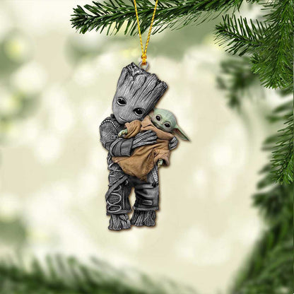 Hug Me I Am Cute - Christmas The Force Ornament (Printed On Both Sides)
