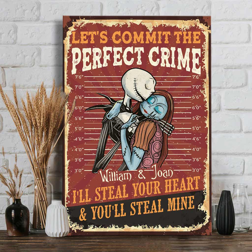 Let's Commit The Perfect Crime - Personalized Couple Nightmare Canvas And Poster