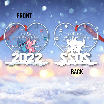 I am Yours - Personalized Christmas Couple Transparent Ornament