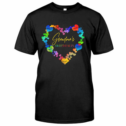 Grandma's Sweethearts - Personalized Valentine Grandma T-shirt and Hoodie