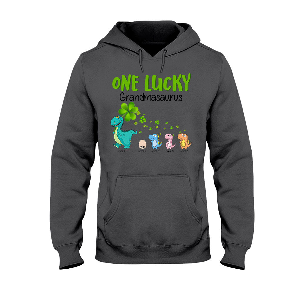 One Lucky Grandmasaurus Irish Grandma - Personalized Patrick's Day T-shirt and Hoodie