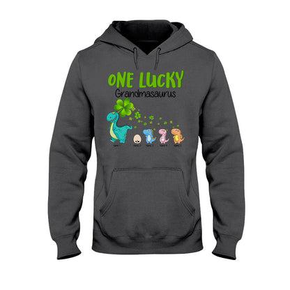 One Lucky Grandmasaurus Irish Grandma - Personalized Patrick's Day T-shirt and Hoodie
