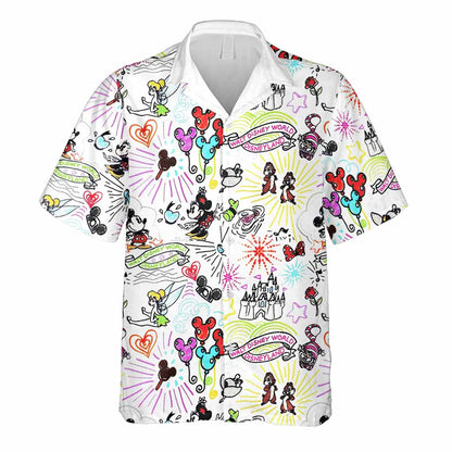 Mouse Ears Sketch - Mouse Hawaiian Shirt