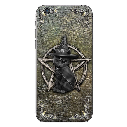 Mystical Witch - Personalized Halloween Black Cat Phone Case With 3D Pattern Print