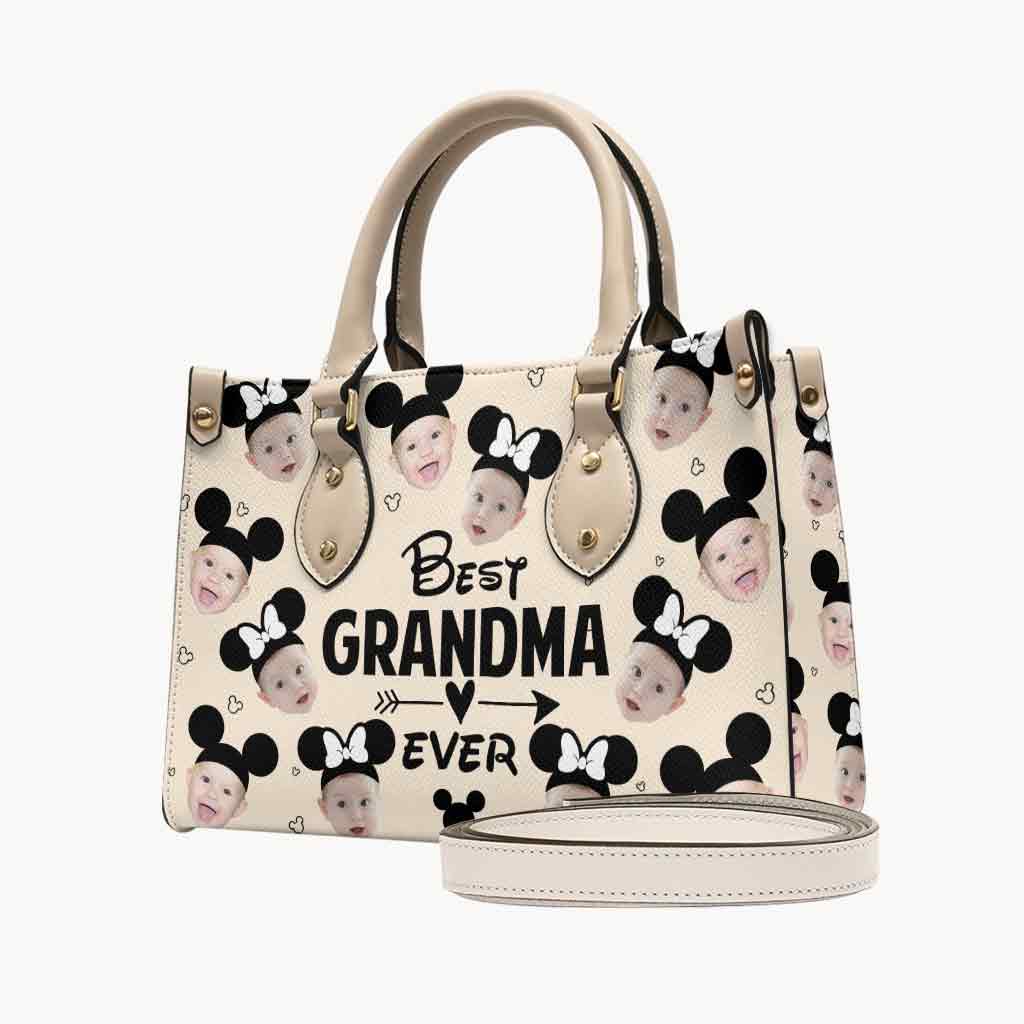 Best Grandma Ever - Personalized Mouse Leather Handbag