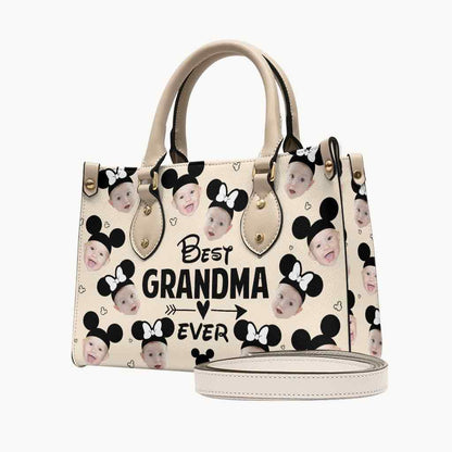 Best Grandma Ever - Personalized Mouse Leather Handbag