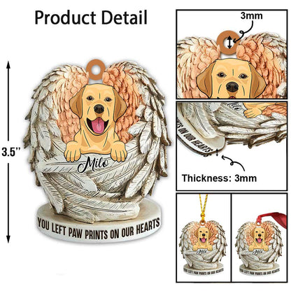 Angels Don't Always Have Wings - Personalized Dog Ornament (Printed On Both Sides)