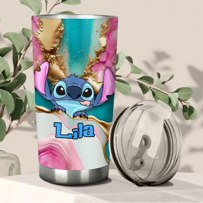 Ohana Tropical Colorful Leopard - Personalized Ohana Tumbler