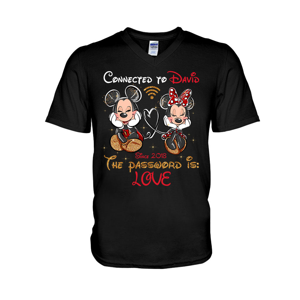 Connected To - Personalized Couple Mouse T-shirt and Hoodie