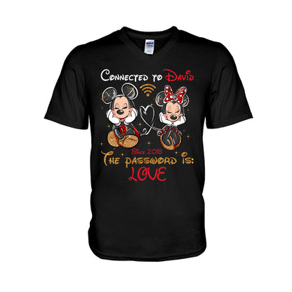 Connected To - Personalized Couple Mouse T-shirt and Hoodie