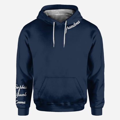 Nana's Flowers - Personalized Mother's Day Grandma All Over T-shirt And Hoodie