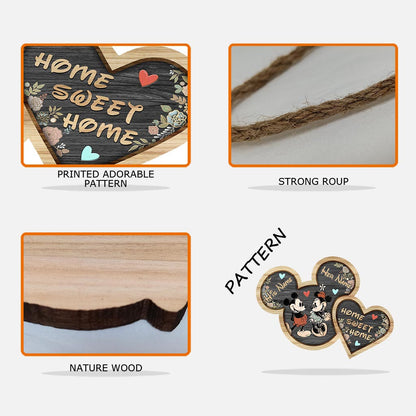 Home Sweet Home - Personalized Mouse Wood Sign