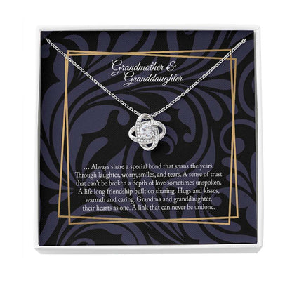 Grandmother And Granddaughter Granddaughter Gift Grandmother Gift - Grandma Love Knot Necklace 0921