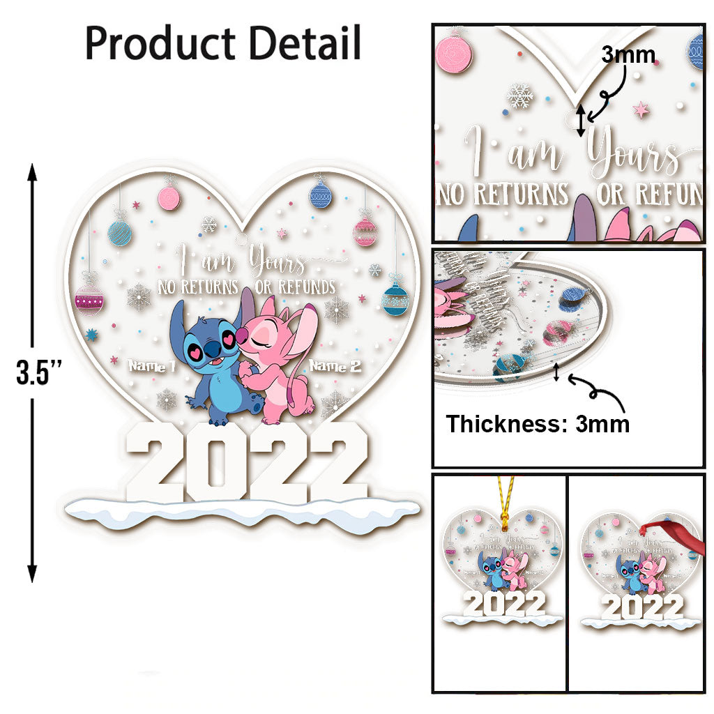 I am Yours - Personalized Christmas Couple Transparent Ornament