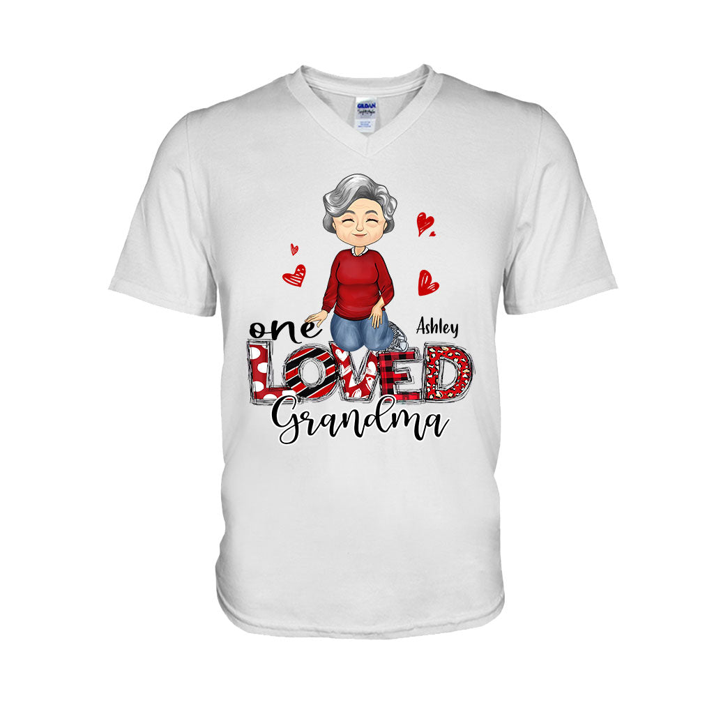 One Loved Grandma - Personalized Valentine Grandma T-shirt and Hoodie