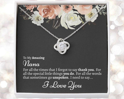 To My Grandma I Love You New Grandma Gift Gifts For Expectant Grandmother - Grandma Love Knot Necklace 0921