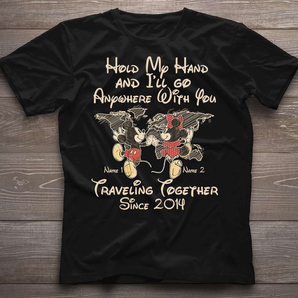 Hold My Hand - Personalized Couple Mouse T-shirt and Hoodie