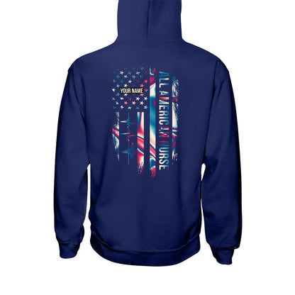 Proud Nurse - Personalized Independence Day T-shirt and Hoodie