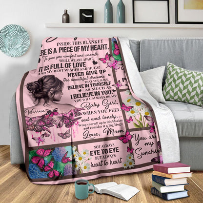 To My Daughter Breast Cancer Awareness Blanket 0622
