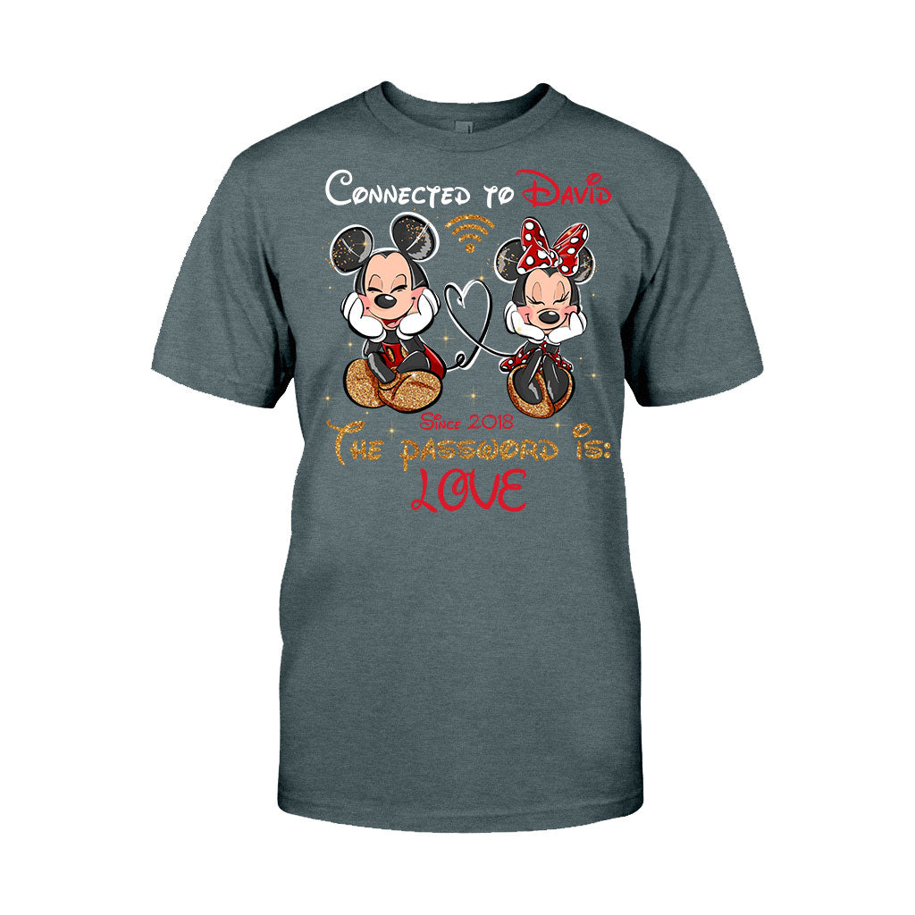 Connected To - Personalized Couple Mouse T-shirt and Hoodie