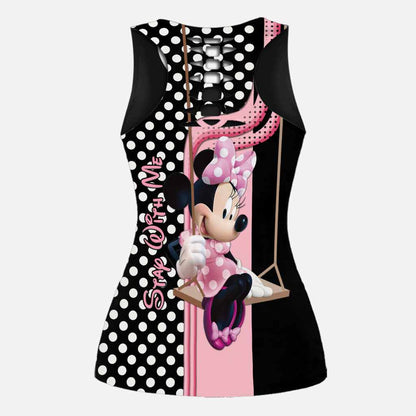 Stay With Me - Personalized Mouse Hollow Tank Top And Leggings