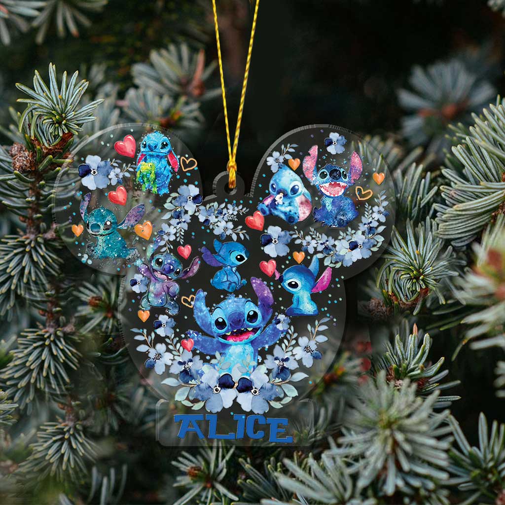 Ohana Means Family - Personalized Christmas Transparent Ornament