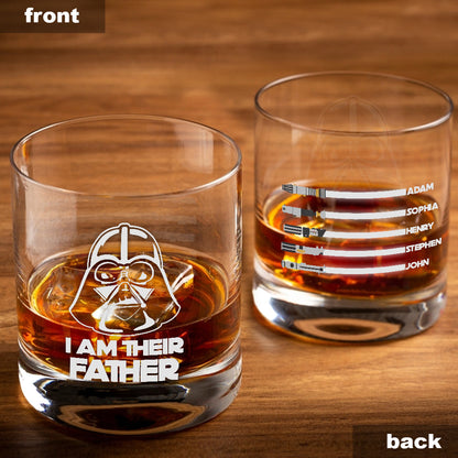 I Am Their Father - Personalized Father Rock Glass