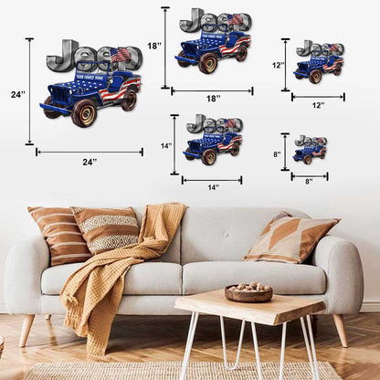 Patriotic Family - Personalized Independence day Car Cut Metal Sign