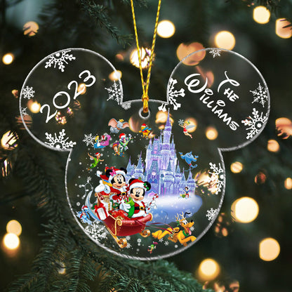 Magical Christmas - Personalized Mouse Transparent Ornament