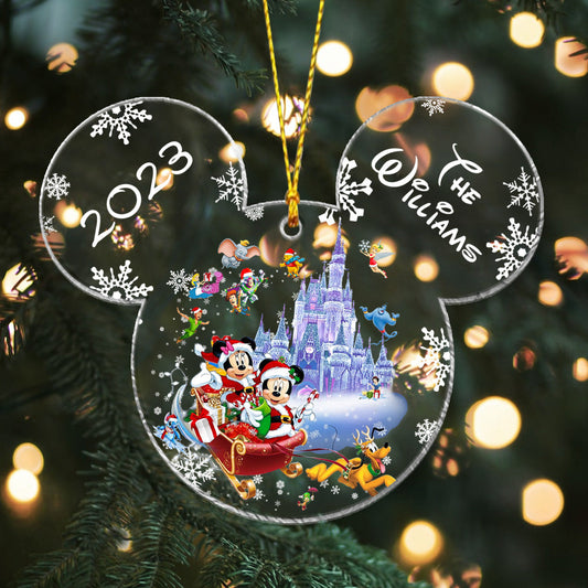 Magical Christmas - Personalized Mouse Transparent Ornament