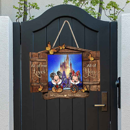 All Of Me Loves All Of You - Personalized Mouse Wood Sign