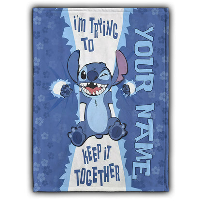 I'm Trying To Keep It - Personalized Ohana Blanket