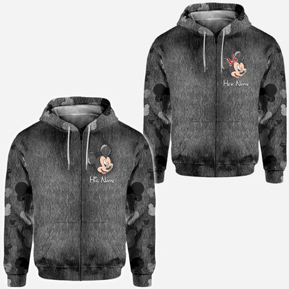 Forever To Go - Personalized Couple Mouse All Over T-shirt and Hoodie