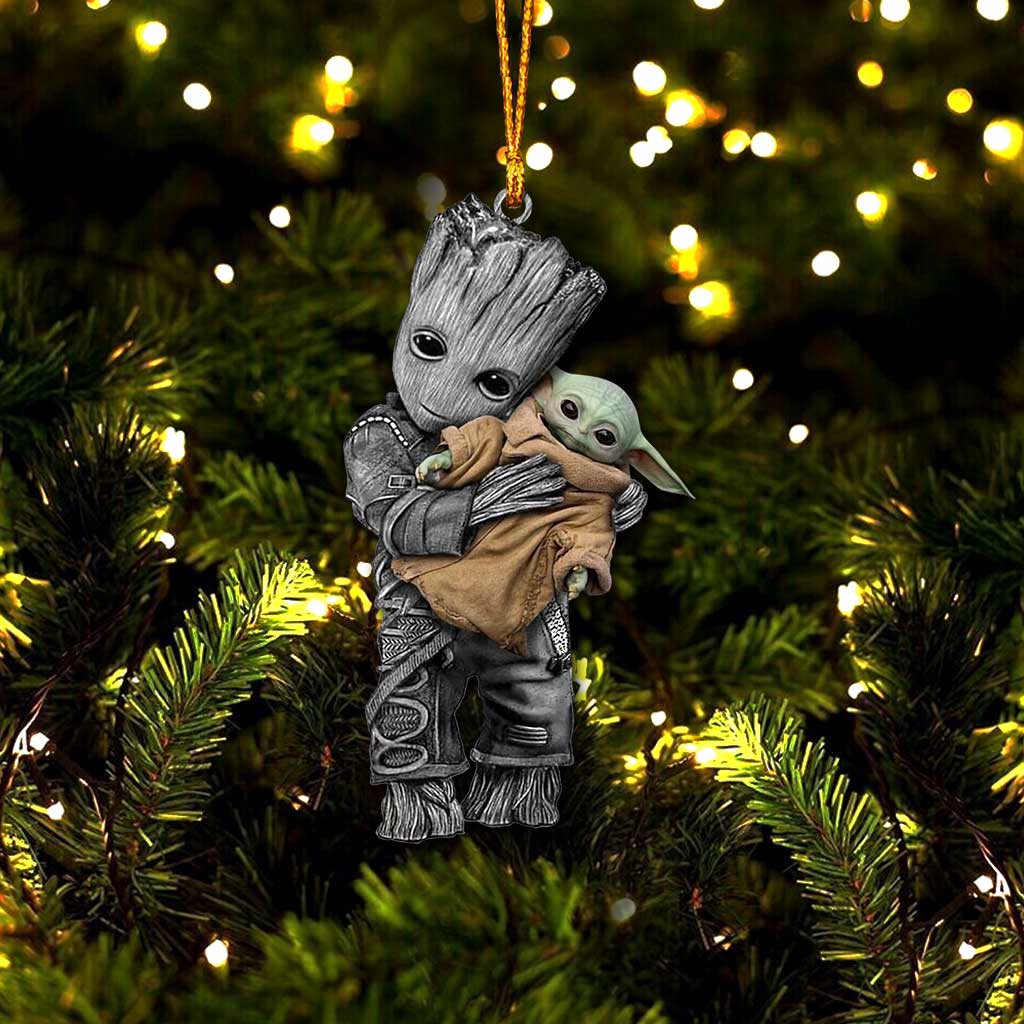 Hug Me I Am Cute - Christmas The Force Ornament (Printed On Both Sides)