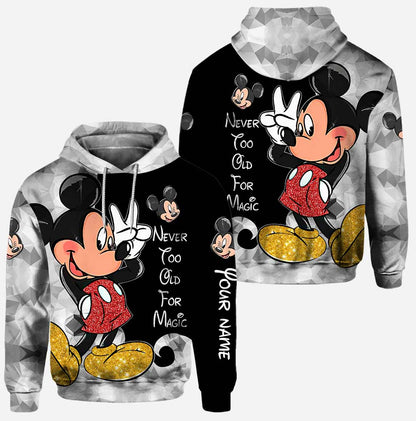 Never Too Old For Magic - Personalized Mouse Hoodie And Leggings