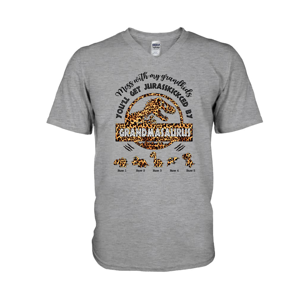 Don't Mess With Grandmasaurus - Personalized Mother's Day Grandma T-shirt and Hoodie
