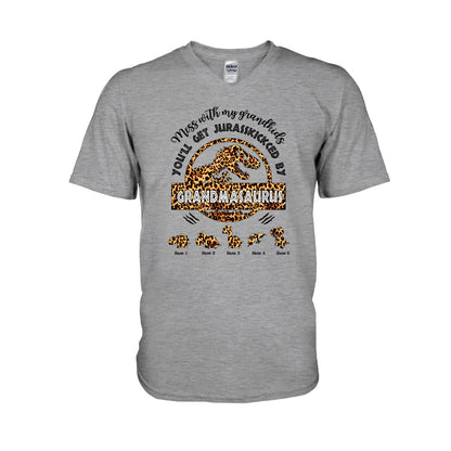 Don't Mess With Grandmasaurus - Personalized Mother's Day Grandma T-shirt and Hoodie
