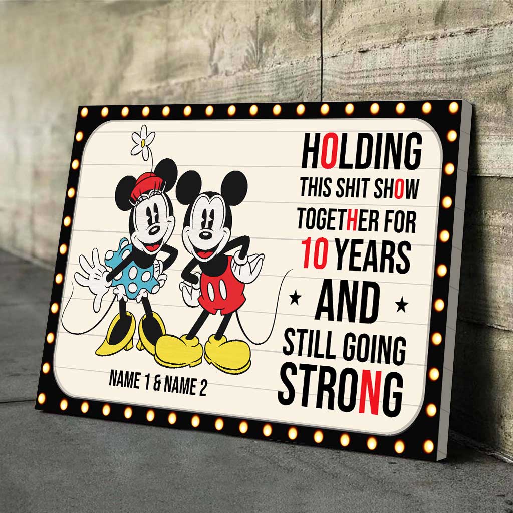 Holding This Show Together - Personalized Couple Mouse Poster With 3D Pattern Print