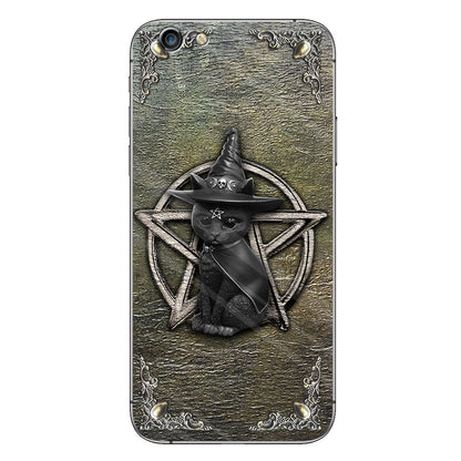 Mystical Witch - Personalized Halloween Black Cat Phone Case With 3D Pattern Print