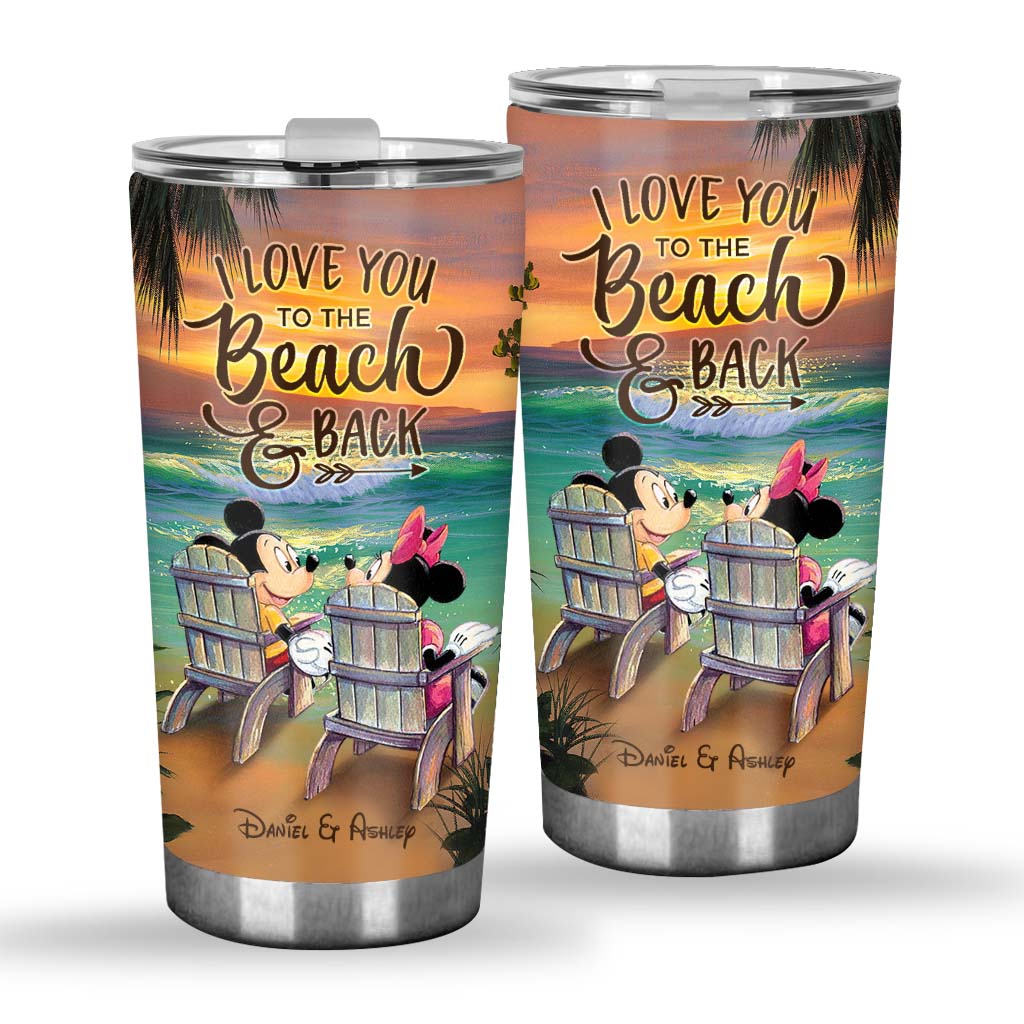 You And Me And The Beach - Personalized Mouse Tumbler