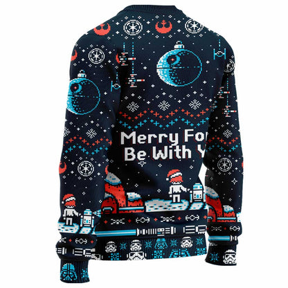 Merry Force Be With You - Personalized Christmas The Force Sweater