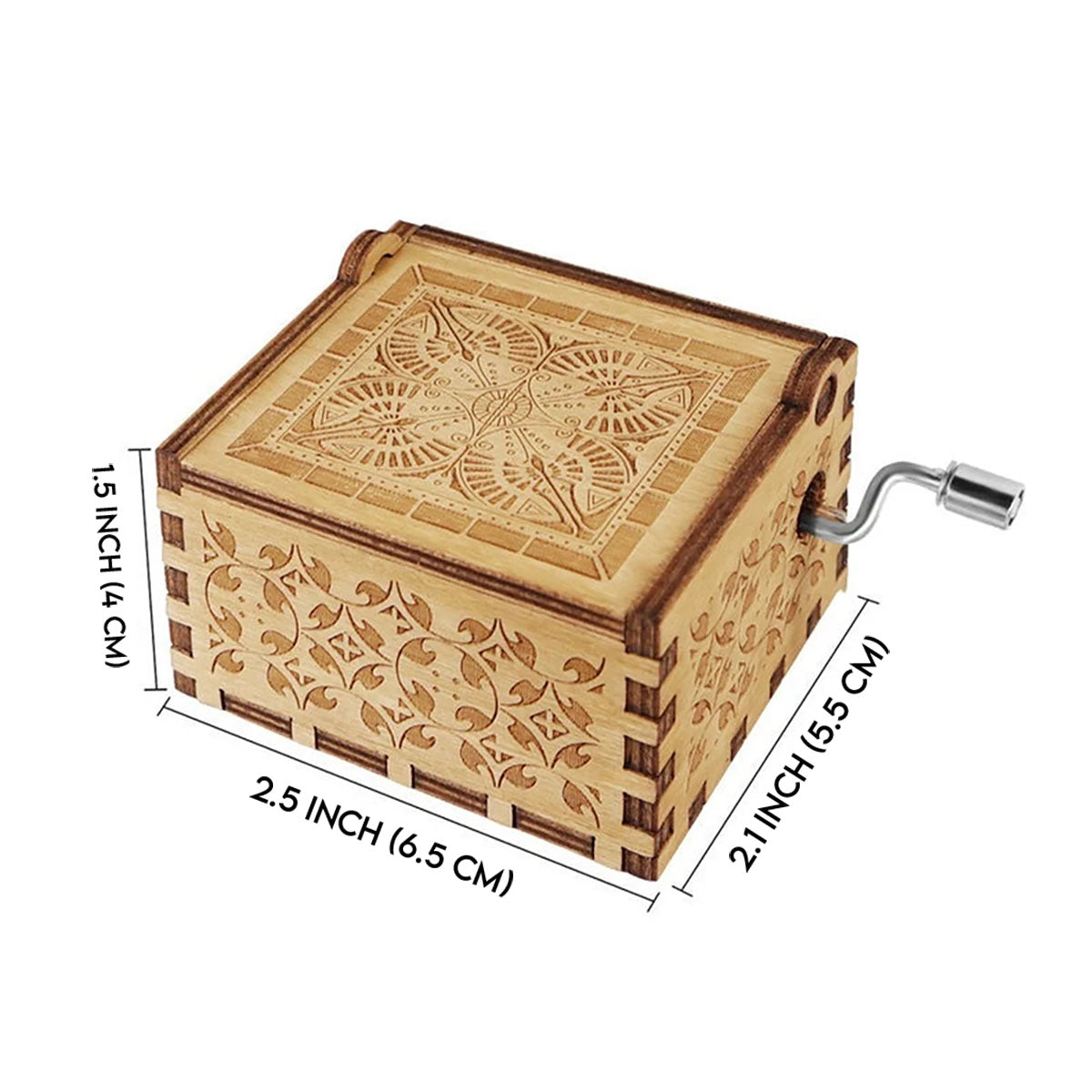 To My Granddaughter - Personalized Mother's Day Mouse Hand Crank Music Box