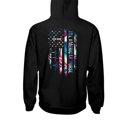 Proud Nurse - Personalized Independence Day T-shirt and Hoodie