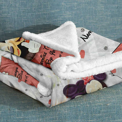I Promise To Always Be By Your Side - Personalized Couple Mouse Blanket