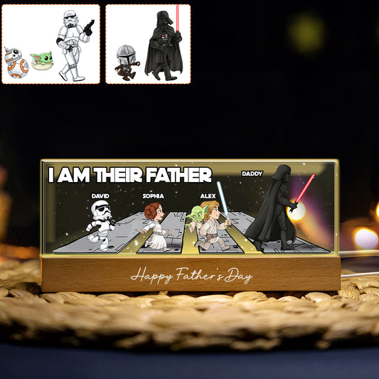 Best Daddy In The Galaxy - Personalized The Force Custom LED Night Light