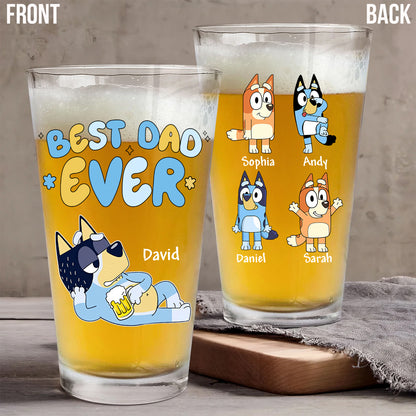 Best Dad Ever - Personalized Father Beer Glass