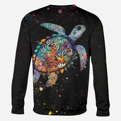 This Grandma Mom Belongs To - Personalized Turtle All Over Shirt